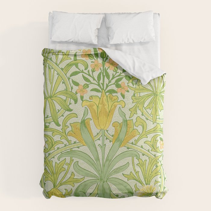 William Morris Woodland Weeds Sap Green Duvet Cover Gallery Image 1
