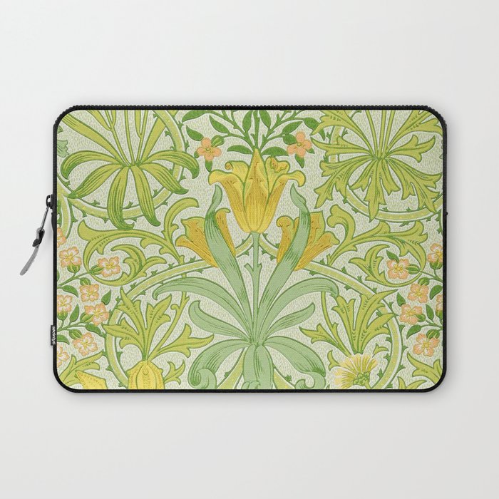 William Morris Woodland Weeds Sap Green Laptop Sleeve Gallery Image 1