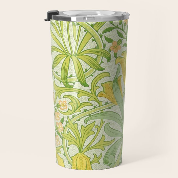 William Morris Woodland Weeds Sap Green Travel Mug Gallery Image 3