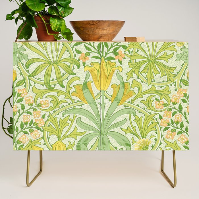 William Morris Woodland Weeds Sap Green Credenza Gallery Image 1