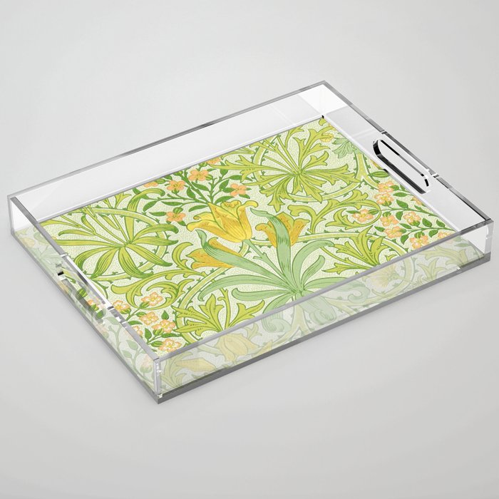 William Morris Woodland Weeds Sap Green Acrylic Tray Gallery Image 1