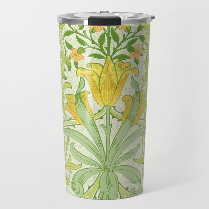 William Morris Woodland Weeds Sap Green Travel Mug Gallery Image 1