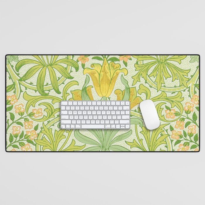 William Morris Woodland Weeds Sap Green Desk Mat Gallery Image 1