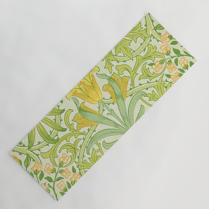 William Morris Woodland Weeds Sap Green Yoga Mat Gallery Image 1