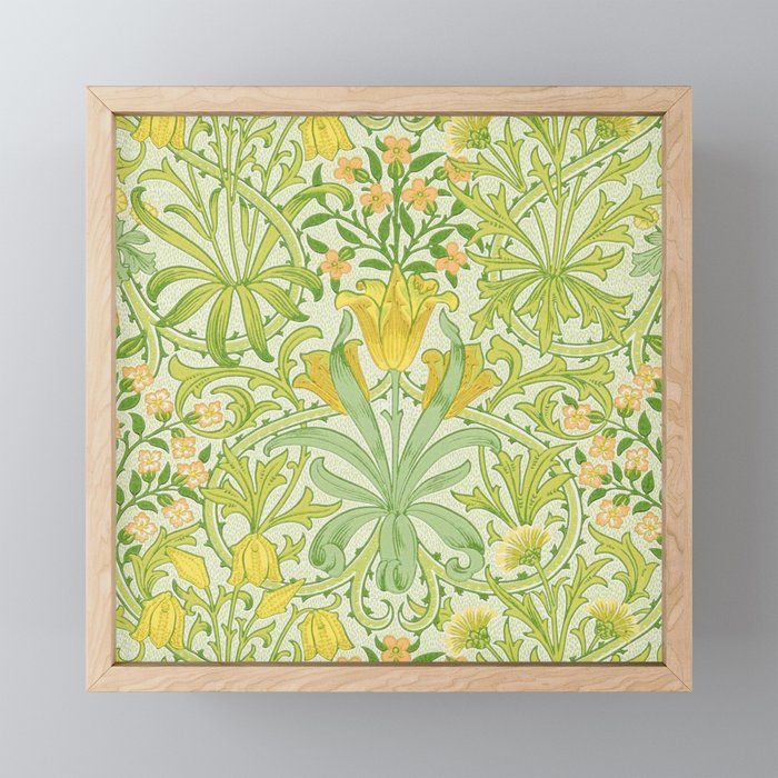 William Morris Woodland Weeds Sap Green Mini Art Print Gallery Image 1