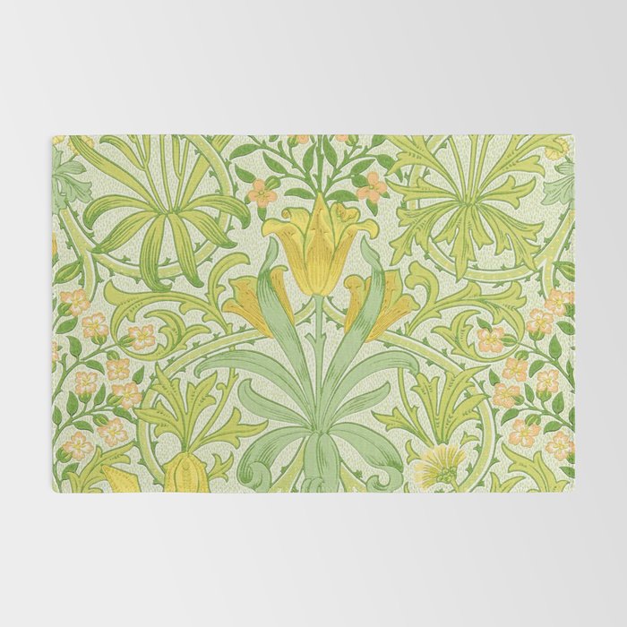 William Morris Woodland Weeds Sap Green Rug Gallery Image 2
