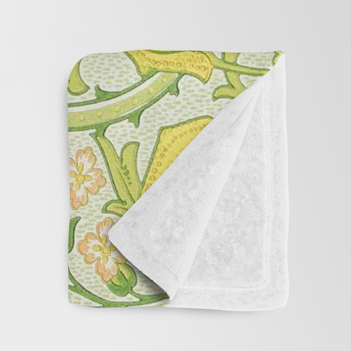 William Morris Woodland Weeds Sap Green Throw Blanket Gallery Image 3