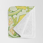 William Morris Woodland Weeds Sap Green Throw Blanket Gallery Image 3