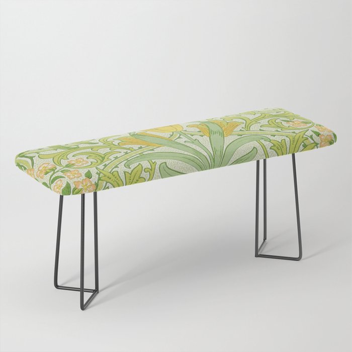 William Morris Woodland Weeds Sap Green Bench Gallery Image 1