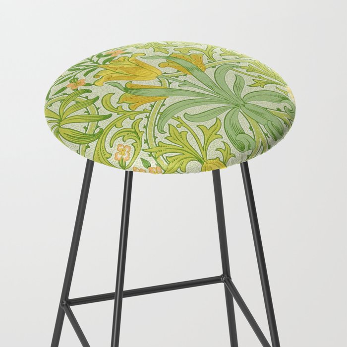 William Morris Woodland Weeds Sap Green Stool Gallery Image 2