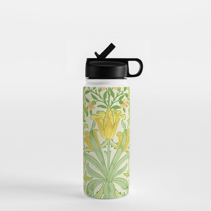 William Morris Woodland Weeds Sap Green Water Bottle Gallery Image 1
