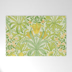 William Morris Woodland Weeds Sap Green Welcome Mat Gallery Image 1