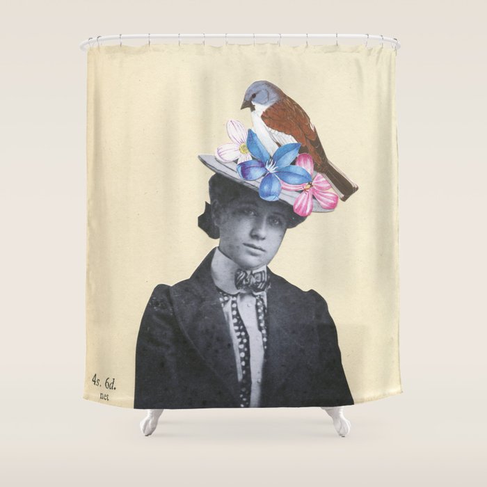 Snow Finch Shower Curtain Gallery Image 1