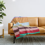 stripe pattern 03 Throw Blanket Gallery Image 1