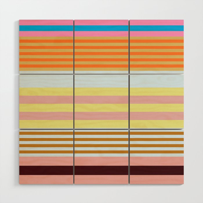 stripe pattern 03 Wood Wall Art Gallery Image 1