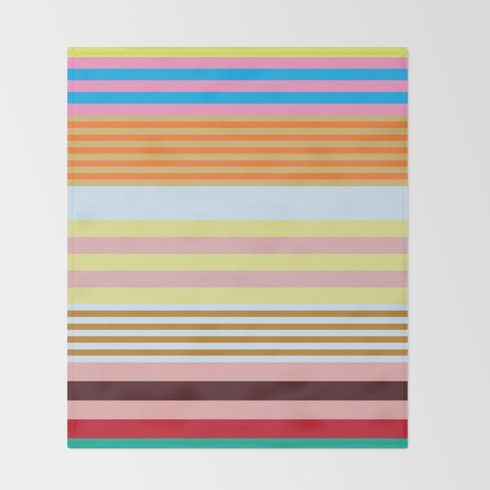 stripe pattern 03 Throw Blanket Gallery Image 2