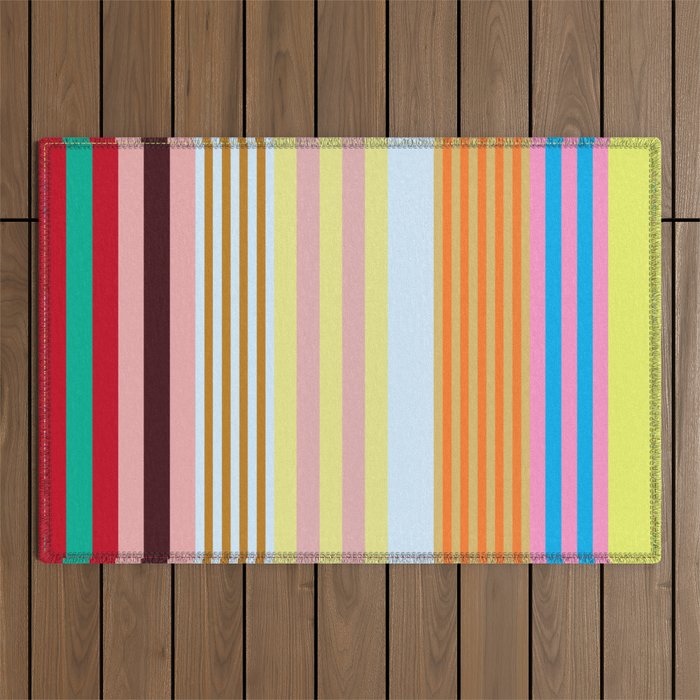 stripe pattern 03 Outdoor Rug Gallery Image 1