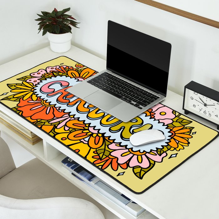 Capricorn Flowers Desk Mat Gallery Image 2