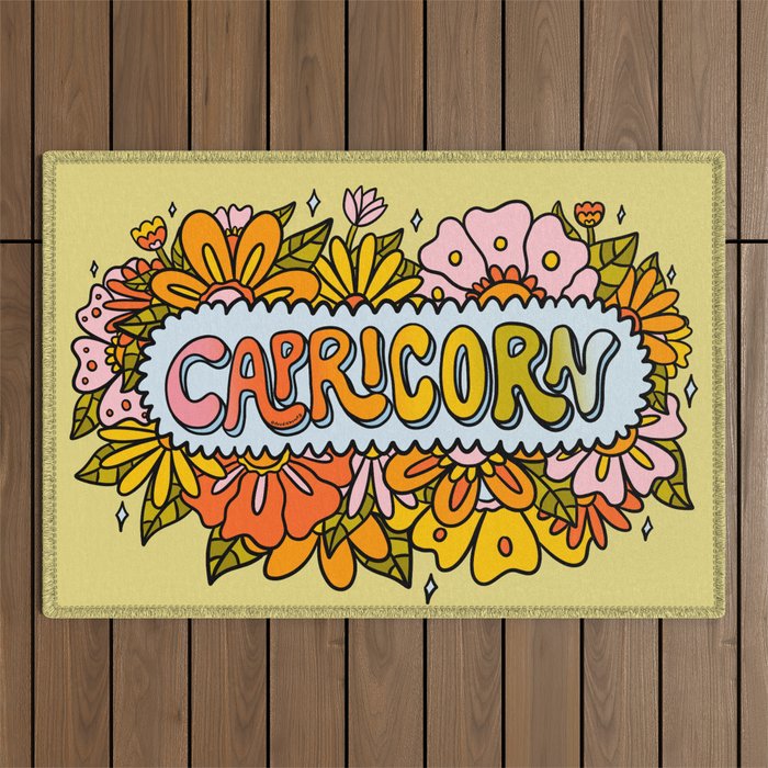 Capricorn Flowers Outdoor Rug Gallery Image 1