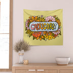 Capricorn Flowers Wall Tapestry Gallery Image 2