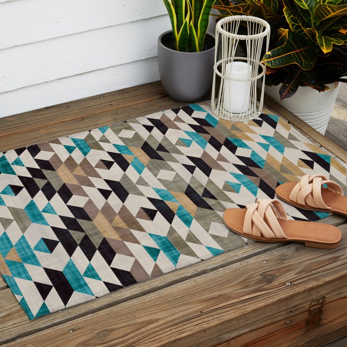 Southwestern Boho Art Prints Outdoor Rug Gallery Image 2