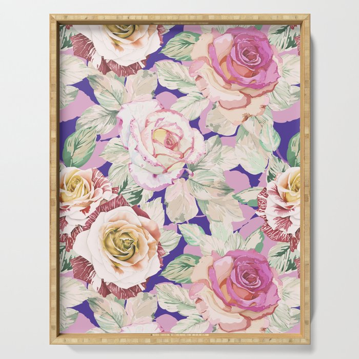 The lush garden in bloom P Serving Tray Gallery Image 1