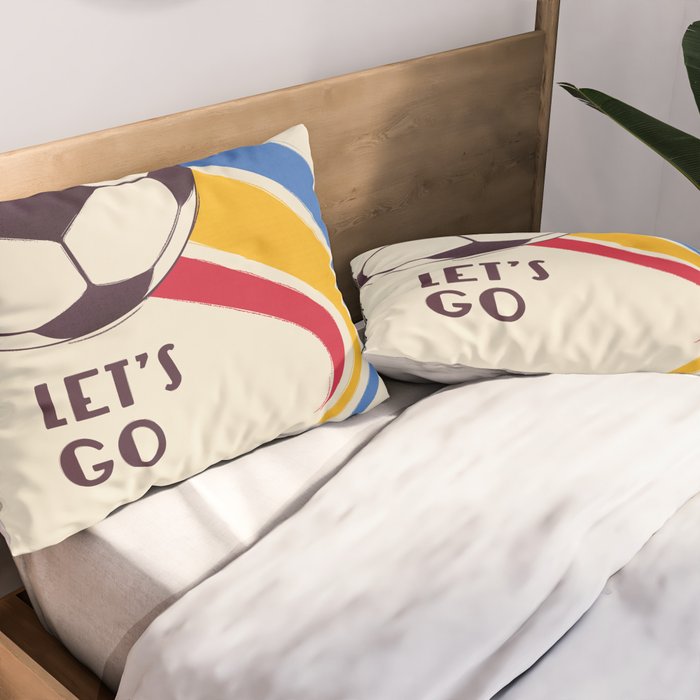 Let's Go - Soccer Illustration Pillow Sham Gallery Image 2