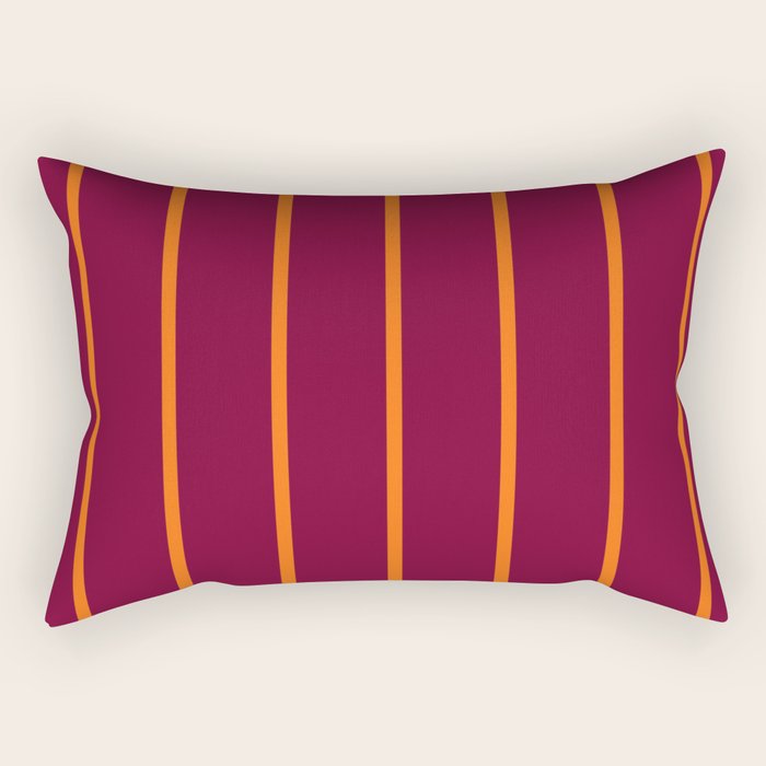 orange stripe  Rectangular Pillow Gallery Image 2
