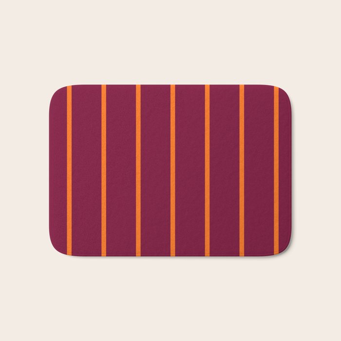 orange stripe  Bath Mat Gallery Image 1