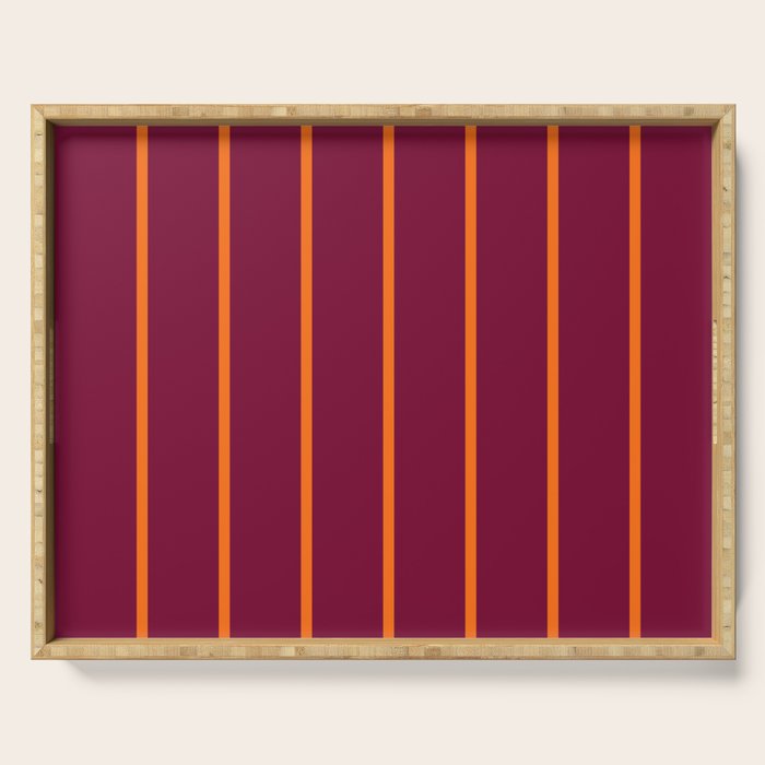 orange stripe  Serving Tray Gallery Image 1