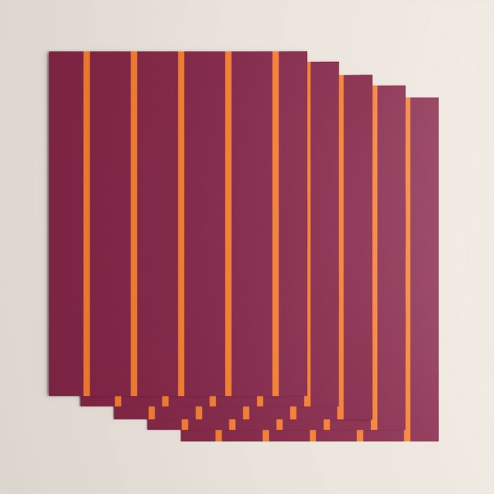 orange stripe  Wrapping Paper Gallery Image 3