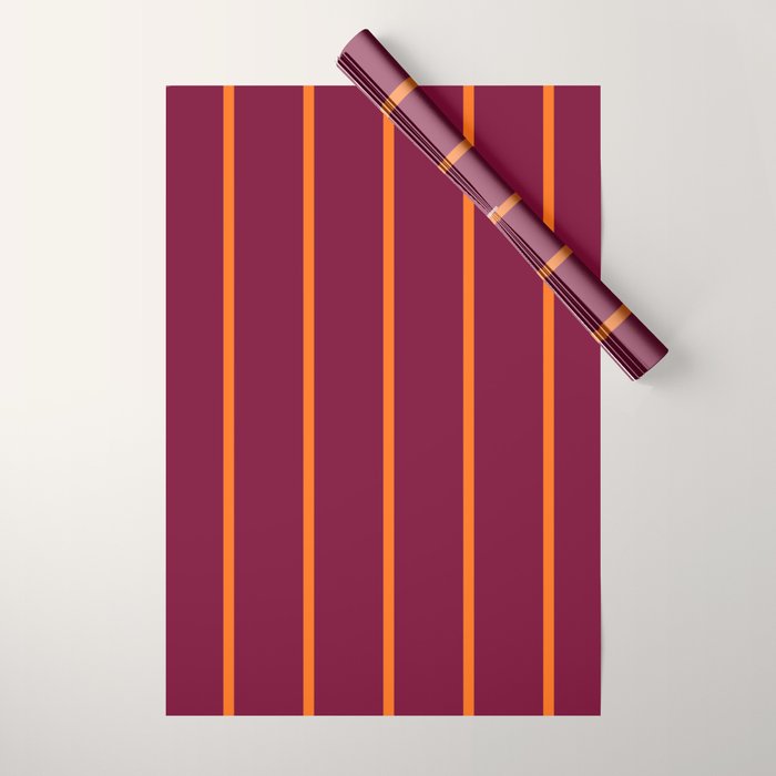 orange stripe  Wrapping Paper Gallery Image 1