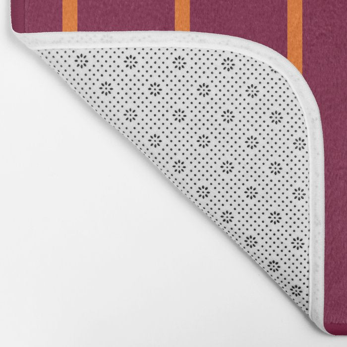 orange stripe  Bath Mat Gallery Image 2