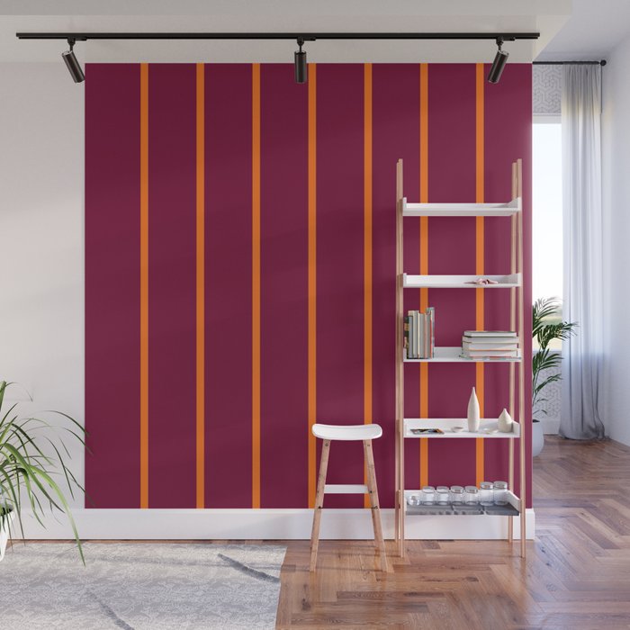orange stripe  Wall Mural Gallery Image 1