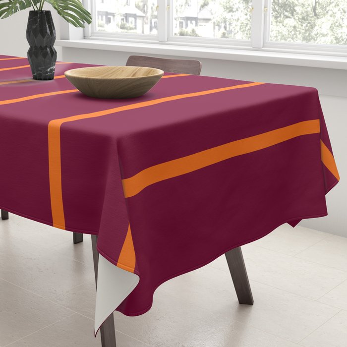 orange stripe  Tablecloth Gallery Image 3