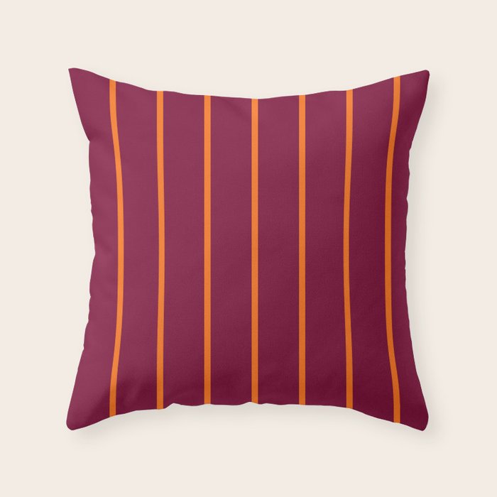 orange stripe  Throw Pillow Gallery Image 6
