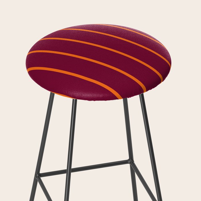 orange stripe  Stool Gallery Image 2