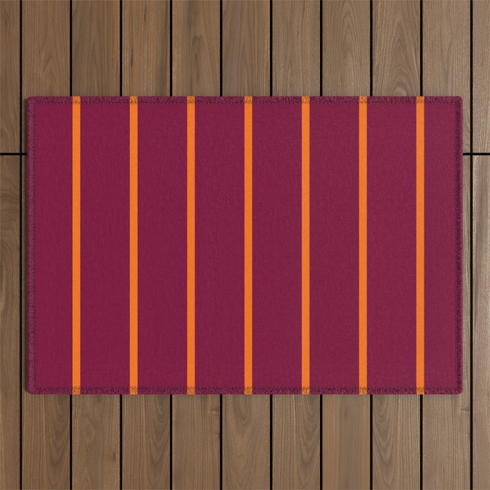 orange stripe  Outdoor Rug Gallery Image 1