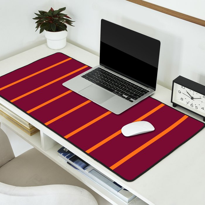 orange stripe  Desk Mat Gallery Image 2
