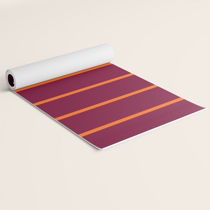 orange stripe  Yoga Mat Gallery Image 2