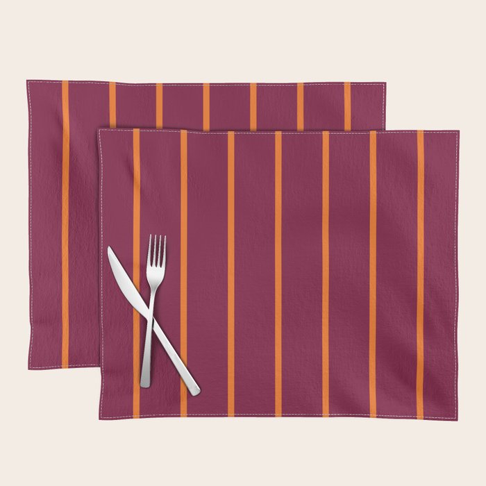 orange stripe  Placemat Gallery Image 1