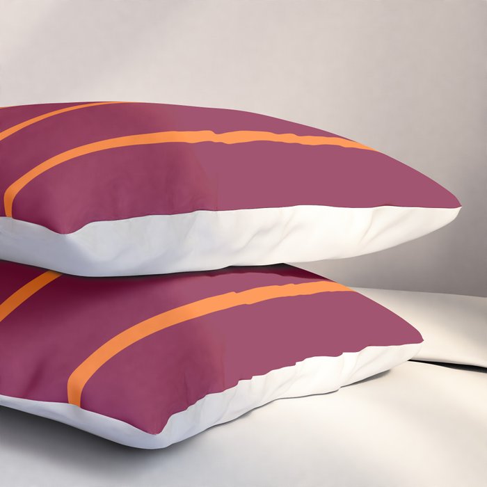 orange stripe  Pillow Sham Gallery Image 3