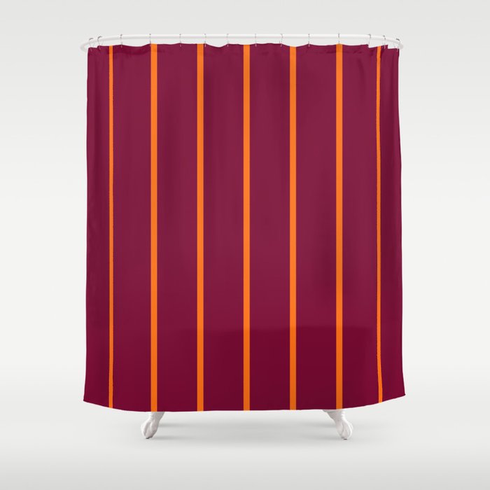 orange stripe  Shower Curtain Gallery Image 1