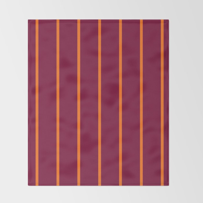 orange stripe  Throw Blanket Gallery Image 2