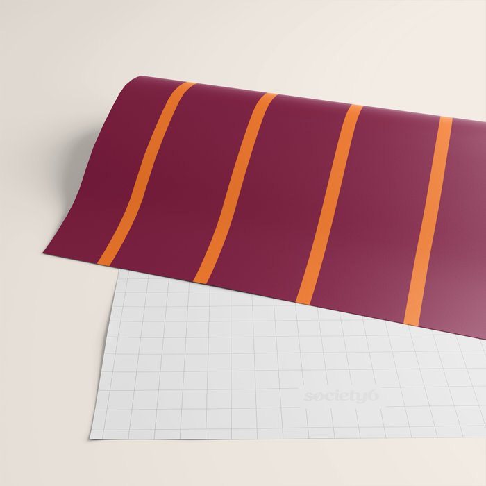 orange stripe  Wrapping Paper Gallery Image 2