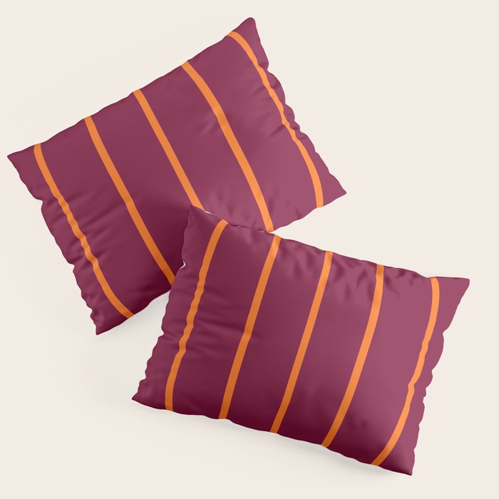 orange stripe  Pillow Sham Gallery Image 3