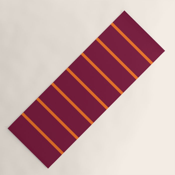 orange stripe  Yoga Mat Gallery Image 1