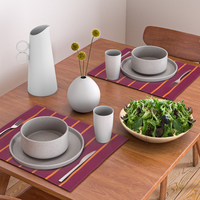 orange stripe  Placemat Gallery Image 2