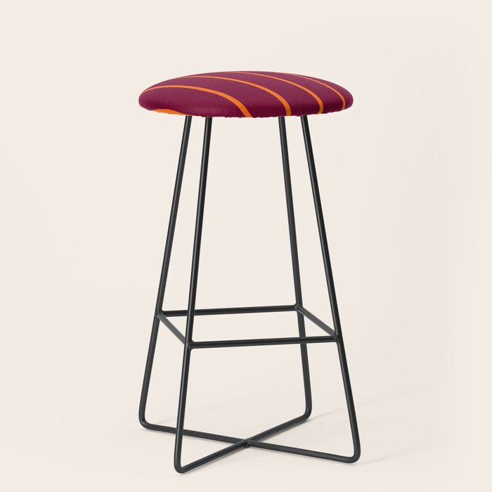 orange stripe  Stool Gallery Image 1