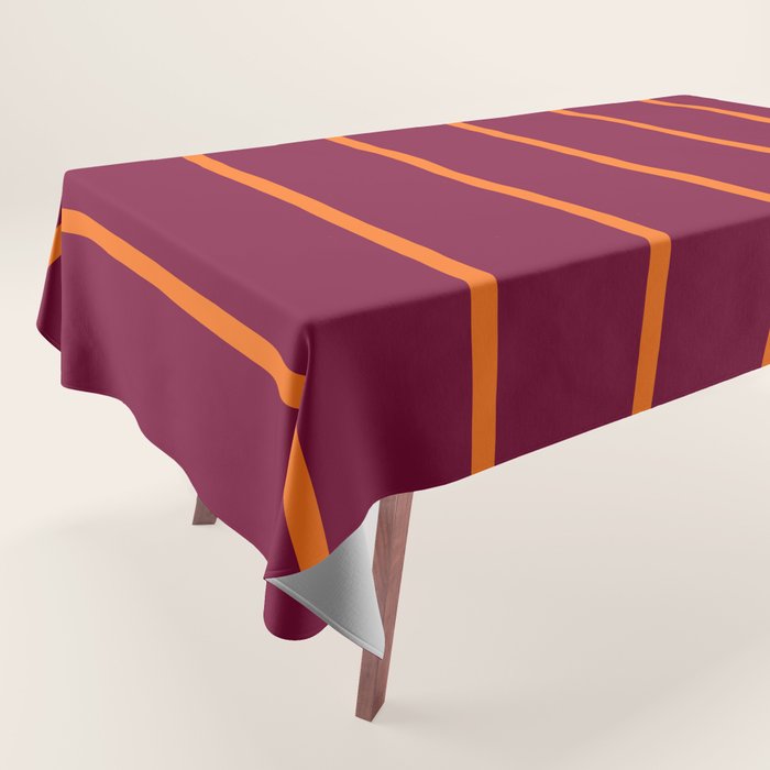 orange stripe  Tablecloth Gallery Image 1